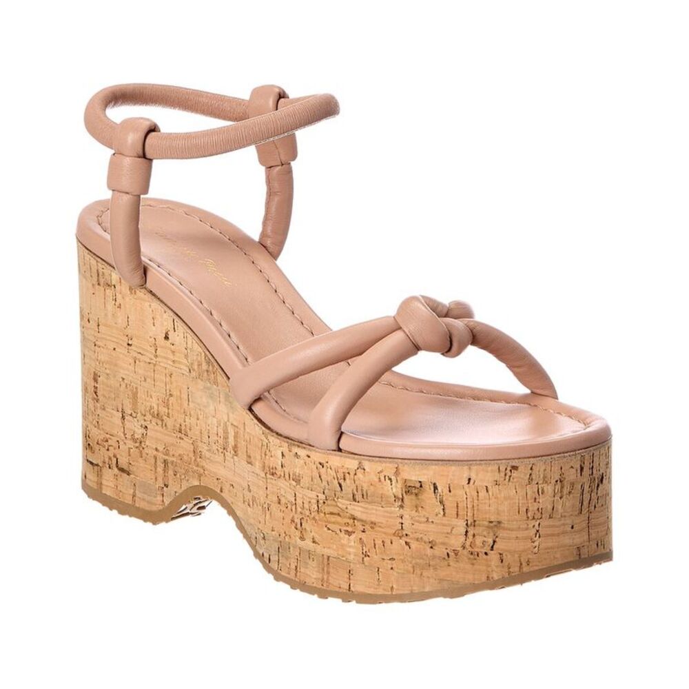 Gianvito Rossi 45 Leather Platform Sandal, Pink